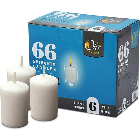 Ohr, 6 Hour Bulk Neironim Votive Candles - White (66 Pack)