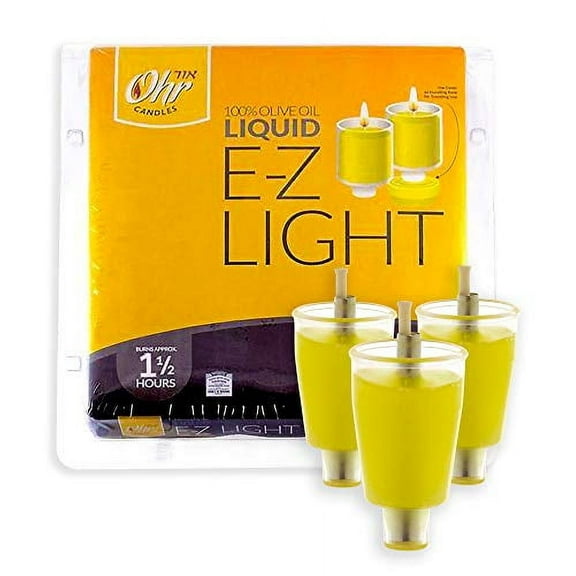 Ohr Candles, 1.5 Hour (Small) Pre Filled Chanukah Menorah Oil Candles - For Hanukkah (44 Pack)