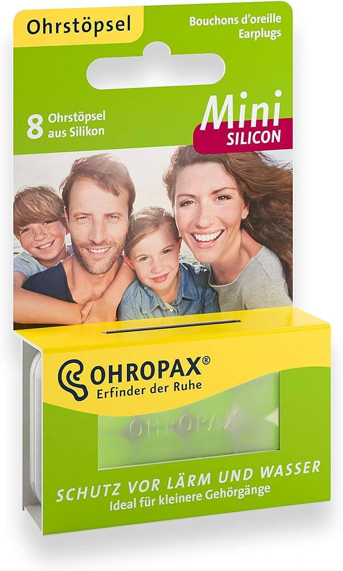 Ohropax MINI Silicone earplugs 8pc. 1 box Made in Germany