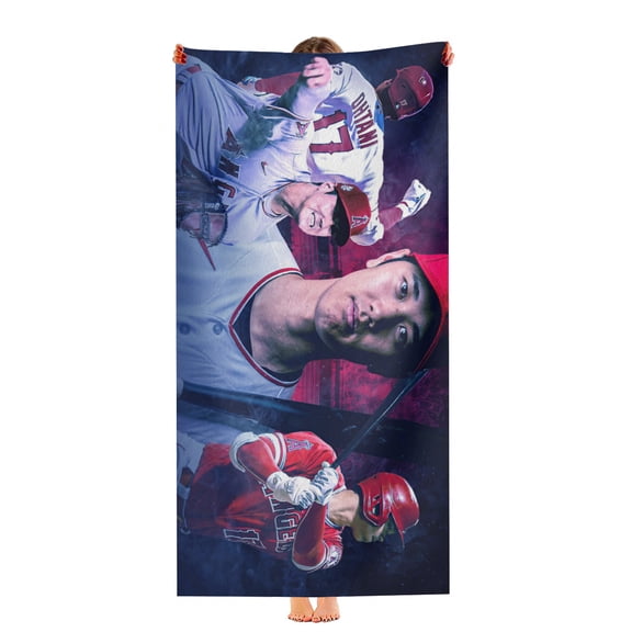 Ohtani Shohei Beach Towel Gift for Women Girls Boys Teenager Men 30"x60" Quick Drying Microfiber