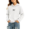 thumbnail image 1 of Ohufall 0-6T Embroidery Sweatshirt for Girls Hooded Pullover Long Sleeve Tops Solid Color Loose Comfort Fashion Casual Sweatshirts, 1 of 5