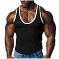 thumbnail image 1 of Ohufall Athletic Tanks for Men Lightweight Breathable Sleeveless Workout Tank Tops Plus Size Crew Neck Tanks, 1 of 6