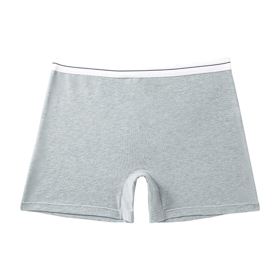Ohufall Boyshort Panties for Women Soft Comfy Mid-rise Waist Underwear Solid Seamless and No Show Daily Brief Stretchy Breathable Full Coverage Panty