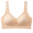 thumbnail image 1 of Ohufall Bra for Women Solid Color Full Coverage Bras Seamless No Underwire Gathered Summer Everyday Bra,36B/C-44B/C, 1 of 8
