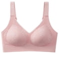 thumbnail image 1 of Ohufall Bra for Women Solid Color Full Coverage Bras Seamless No Underwire Gathered Summer Everyday Bra,36B/C-44B/C, 1 of 2
