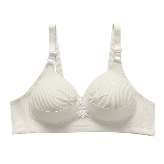 Ohufall Bras for Women Everyday Comfort Plus Size Wirefree Bra Lightweight Adjustable Push Up Bra