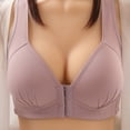 thumbnail image 1 of Ohufall Bras for Women Front Closure! Ladies Traceless Comfortable No Steel Ring Vest Breathable Gathering Front Opening Buckle Bra Woman Underwear, 1 of 3