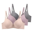 thumbnail image 1 of Ohufall Bras for Women Lift T-shirt Bras Seamless Full Coverage Bralettes Stretch Everyday Bras 3 Pack, 38B/C-48B/C, 1 of 2