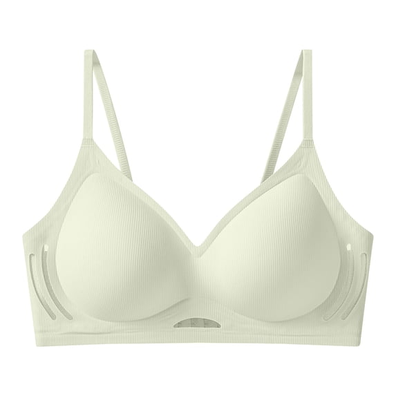 Ohufall Bras for Women Seamless Wireless Bras Breathable Back Enhancing Fit Comfy Bra