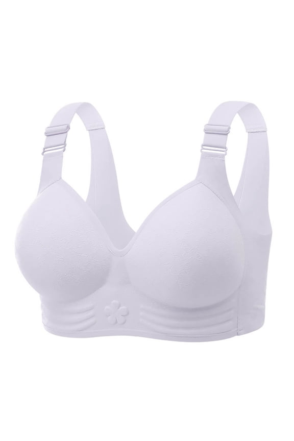 Bras for Women Supportive Wireless Push Up Bras Comfort No Underwire Full Coverage Seamless Bras, 38B/C-48B/C