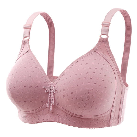 Ohufall Breathable Bras for Women Cool! Woman's Embroidered Glossy Comfortable Bra Underwear No Rims