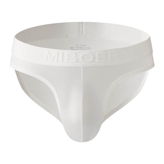 Ohufall Briefs for Men Satin Ice Silk Solid Color Briefs Breathable Low Waist Fashion Underwear