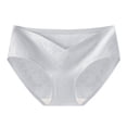 thumbnail image 1 of Ohufall Briefs for Women Low Waist Seamless Comfortable Panties Solid Color Breathable Soft Stretch Underwear, 1 of 5