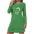 thumbnail image 1 of Ohufall Casual Nightgowns for Women Long Sleeve Sleepwear Loose Oversize Comfortable Crew Neck Womens Night Shirts Print, 1 of 5