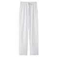 thumbnail image 1 of Ohufall Casual Pants for Men Plus Size Loose Fit Breathable Jogger Pants Fashion Solid Pocket Elastic Waist Drawstring Pants, 1 of 8