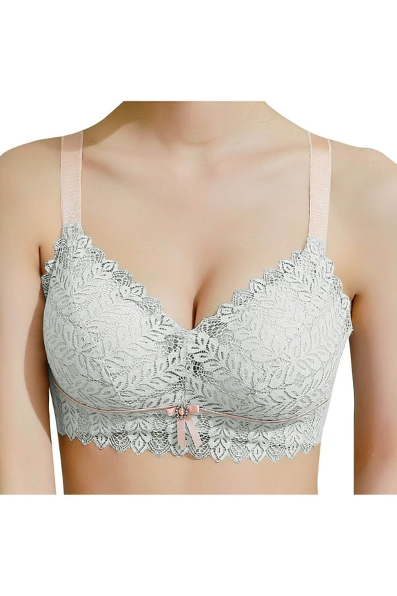 High Support Wireless Bras for Women Full Coverage Comfort Breathable Push Up Bras for Women No Underwire Everyday Bras, 32B/C-40B/C
