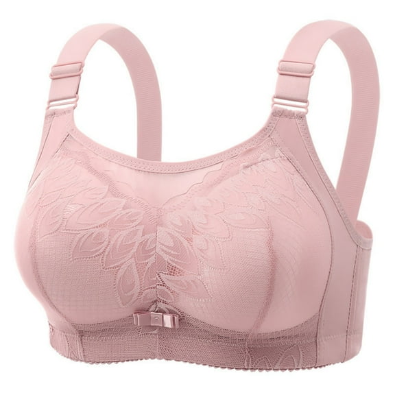 Ohufall High Support Wireless Bras for Women Full Coverage Comfort Breathable Push Up Bras for Women No Underwire Everyday Bras, 36B/C-46B/C