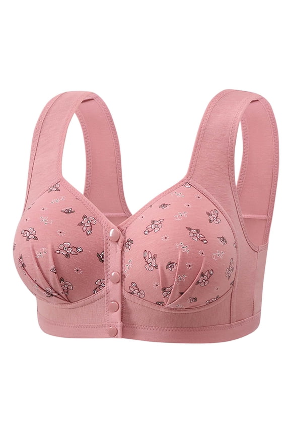 Comfortable Bras, Seamless Wire Free Everyday Bras for A to D Cups, V Neck Soft and Light Basic Bras for Women