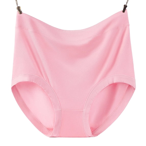 Ohufall Cotton Panties for Plus Size Women with Soft Stretchy Material Underwear Breathable High Waist Briefs