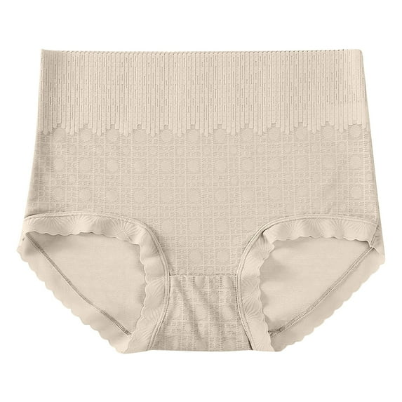 Ohufall Cotton Underwear for Women Light Breathable Mid-rise Waist Full Coverage Panties Ladies Solid Color Stretchy Comfortable Daily Briefs