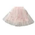 thumbnail image 1 of Ohufall Girls Tutu Skirts Summer Solid Color Breathable Mesh Party Dance Skirt Cute Casual Bow Knot A-Line Princess Skirts for Kids Girls, 5-13 Years, 1 of 6