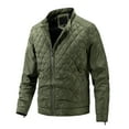thumbnail image 1 of Ohufall Jackets For Men And Winter Casual Plus Velvet Stand Collar Diamond Cotton Jacket Tooling Coat Cotton Jacket on Clearance, 1 of 2