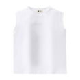 thumbnail image 1 of Ohufall Kids Girls & Boys Tank Tops 2-10, Summer Solid Color Comfy Round Neck Cotton Undershirts Fashion Casual Sleeveless Shirts for Toddler Boys Girls, 1 of 9