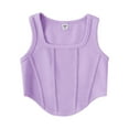 thumbnail image 1 of Ohufall Kids Girls Ribbed Tank Tops 8-14 Years, Summer Solid Color Casual Sleeveless Cropped Tank Tops Fashion Slim Breathable Athletic Undershirts Vests for Teen Girls, 1 of 3