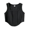 thumbnail image 1 of Ohufall Kids Girls Ribbed Tank Tops 8-14 Years, Summer Solid Color Casual Sleeveless Cropped Tank Tops Fashion Slim Breathable Athletic Undershirts Vests for Teen Girls, 1 of 2