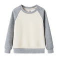 thumbnail image 1 of Ohufall Kids Long Sleeve T-Shirt for Boys Girls, Fashion Casual Color Block Pullover Sweatshirts Relaxed Fit Comfortable Round Neck Tee Tops for Children, 3-12 Years, 1 of 4