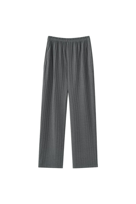 Knit Cotton Sleep Pants for Women Plus Size Soft Loose Pajama Pant Soft Fashion Lightweight Comfy Elastic High Waist Lounge Pants Ladies Home Pj Pants with Pockets