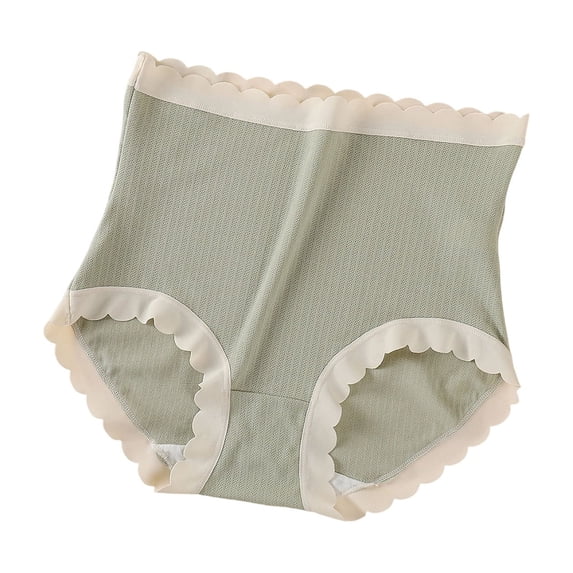 Ohufall Lace Panties for Women High Waisted with Soft Breathable Fabric and Mid Rise Fit Briefs