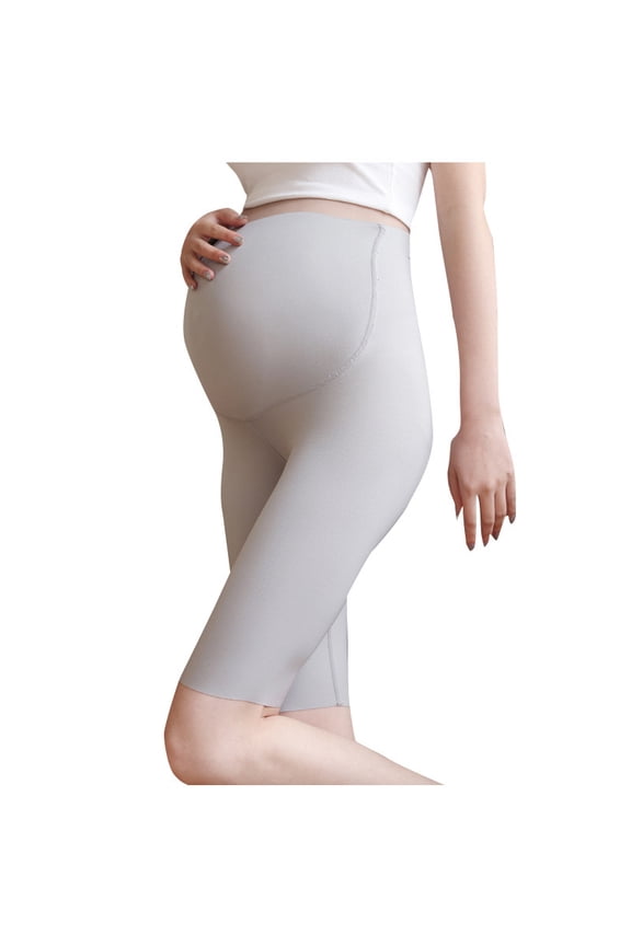 Maternity Shapewear Shorts for Women Fashion Solid Casual Over The Belly Yoga Shorts Women's Stretch Seamless Pregnancy Workout Leggings
