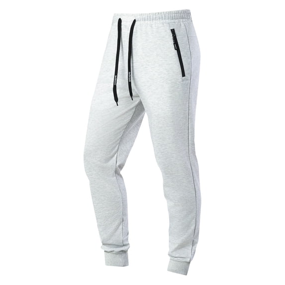 Ohufall Men's Workout Sport Pants Fashion Stretch Loose Fit Athletic Running Pants Solid Casual Drawstring Outdoor Jogger Sweatpants for Men