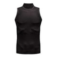 thumbnail image 1 of Ohufall Men's Workout Tank Tops Quick Dry Stand Collar Sleeveless T-Shirts Slim Fit Solid Gym Atheltic Tanks, 1 of 7