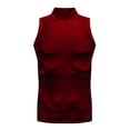 thumbnail image 1 of Ohufall Men's Workout Tank Tops Quick Dry Stand Collar Sleeveless T-Shirts Slim Fit Solid Gym Atheltic Tanks, 1 of 5