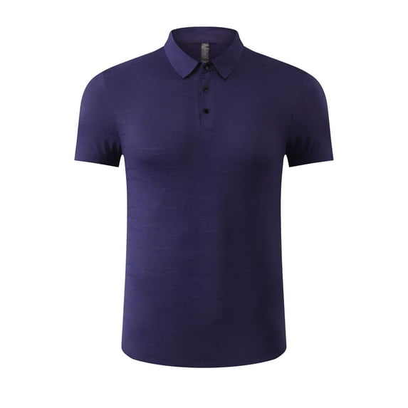 Ohufall Mens Dress Casual T-shirts Comfortable Button Turn-down Collar Tops Lightweight Quick Dry Short Sleeve Tees