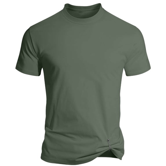 Ohufall Mens T-Shirts Sports Summer Tee Shirts Workout Solid Color Everyday Crew Neck Pullover Short Sleeve Shirts for Men