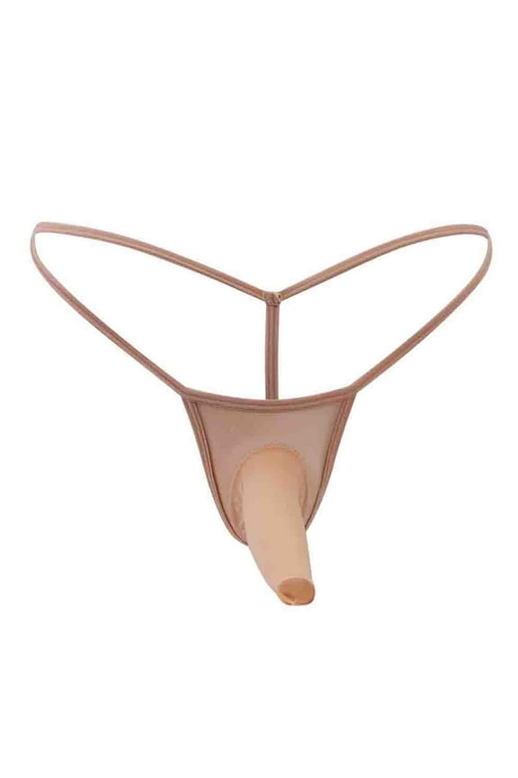 Mens Underwear G-string Stockings Cover Silky Sheer Mesh Transparent T Pants Single Ding Underwear Men Clearance