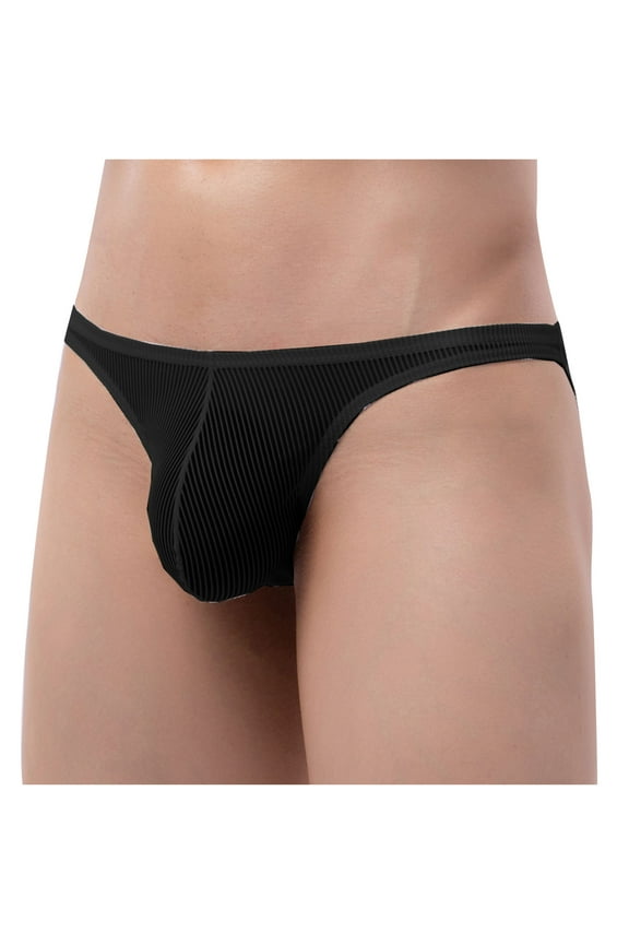 Mens Underwear Men Casual Fashion Solid Sexy Underwear Mesh Striped Low Waist Briefs Clearance