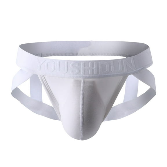 Ohufall Mens Underwear Men Casual Hollow-carved Design Sexy Double Thong Panties Hip Lift Low Waist Underwear Pants Clearance