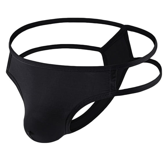 Ohufall Mens Underwear Men Casual Solid Sexy Breathable Low Waist Thong Underwear Briefs Pants Clearance
