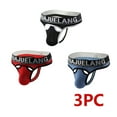 thumbnail image 1 of Ohufall Mens Underwear Men's Briefs 3-piece Mesh Sexy Breathable Fashion Men's Thongs Mesh Underwear Clearance, 1 of 3
