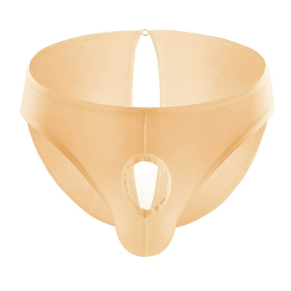 Ohufall Mens Underwear Men's Ice Silk Funny Pants Back And Forth Low Waist Briefs Pants Clearance