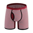 thumbnail image 1 of Ohufall Mens Underwear Men's Striped Underwear Low Waisted Sexy And Funny Mesh Boxer Underwear Briefs Pants Clearance, 1 of 3
