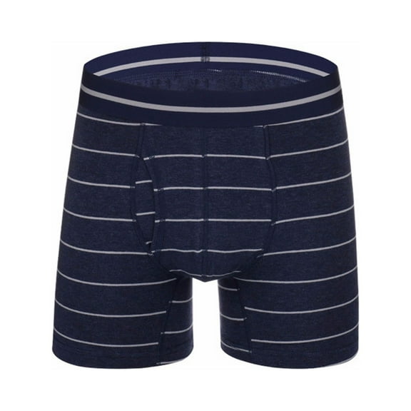 Ohufall Mens Underwear Men's Striped Underwear With Side Opening And Sexy Boxer Shorts Briefs Pants Clearance