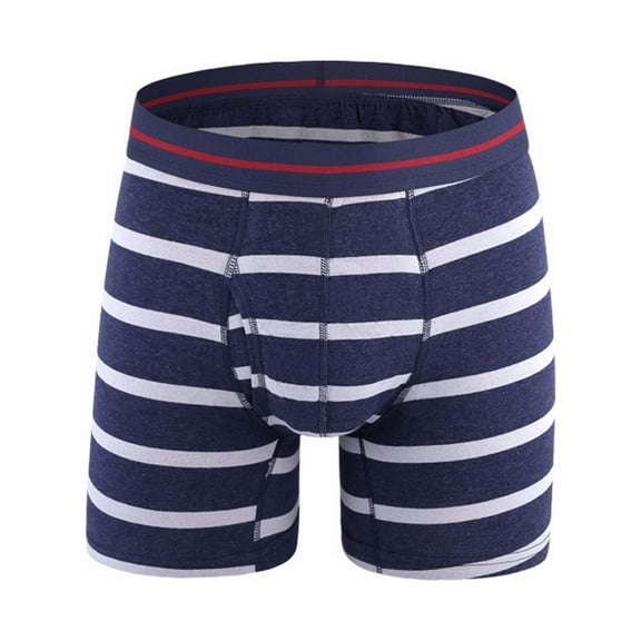 Ohufall Mens Underwear Men's Striped Underwear With Side Opening And Sexy Shorts Briefs Pants Clearance
