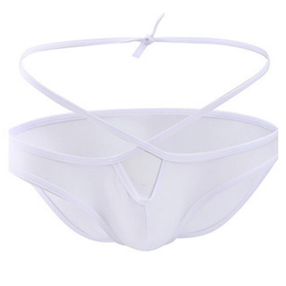 Ohufall Mens Underwear Men's Thong Bright Printed Low Waist Elastic Sexy Low Waist Men's T Top Briefs Clearance