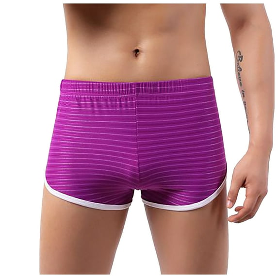Ohufall Mens Underwear Men's Underwear Low Waist Fashion Color Comfortable Erotic Panties Clearance