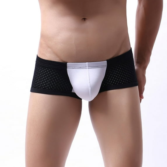 Ohufall Mens Underwear Men's Underwear Youth Ice Silk Thin Style Sexy Low Waist Pants Clearance